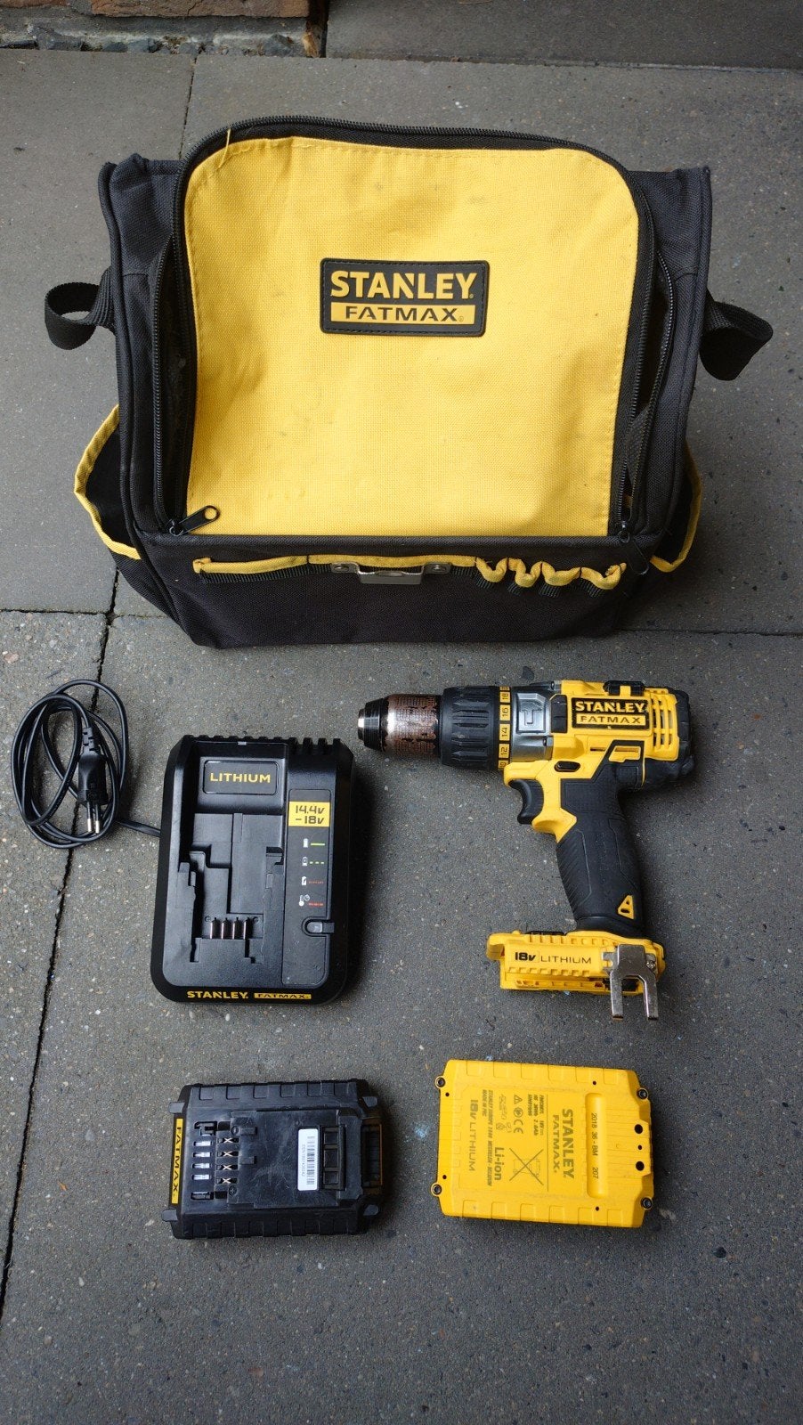 Stanley Fatmax FMC625 H1 18V Accuboormachine met klopfunctie, Doe-het-zelf en Verbouw, Gereedschap | Boormachines, Gebruikt, Variabele snelheid