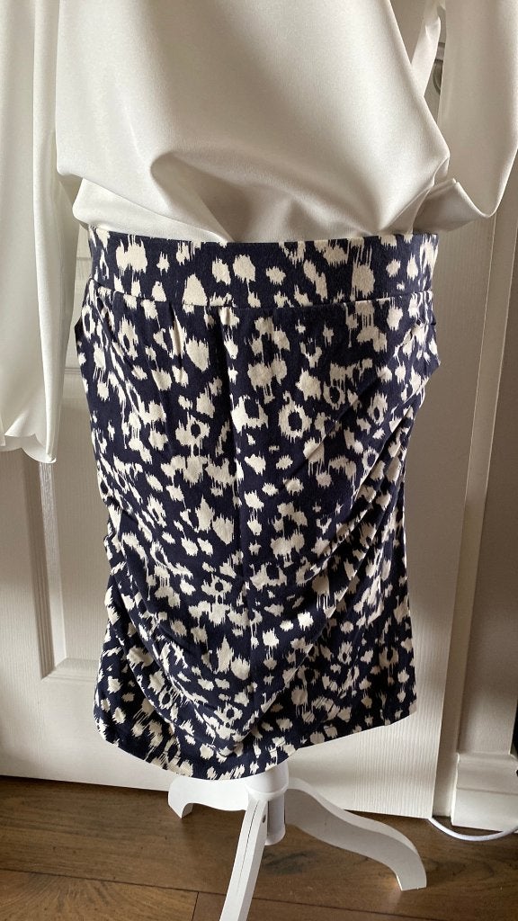 Rok rimpelrok Blauw beige Maat 42 Merk Promiss, Kleding | Dames, Rokken, Promiss, Blauw, Maat 42/44 (L), Ophalen of Verzenden