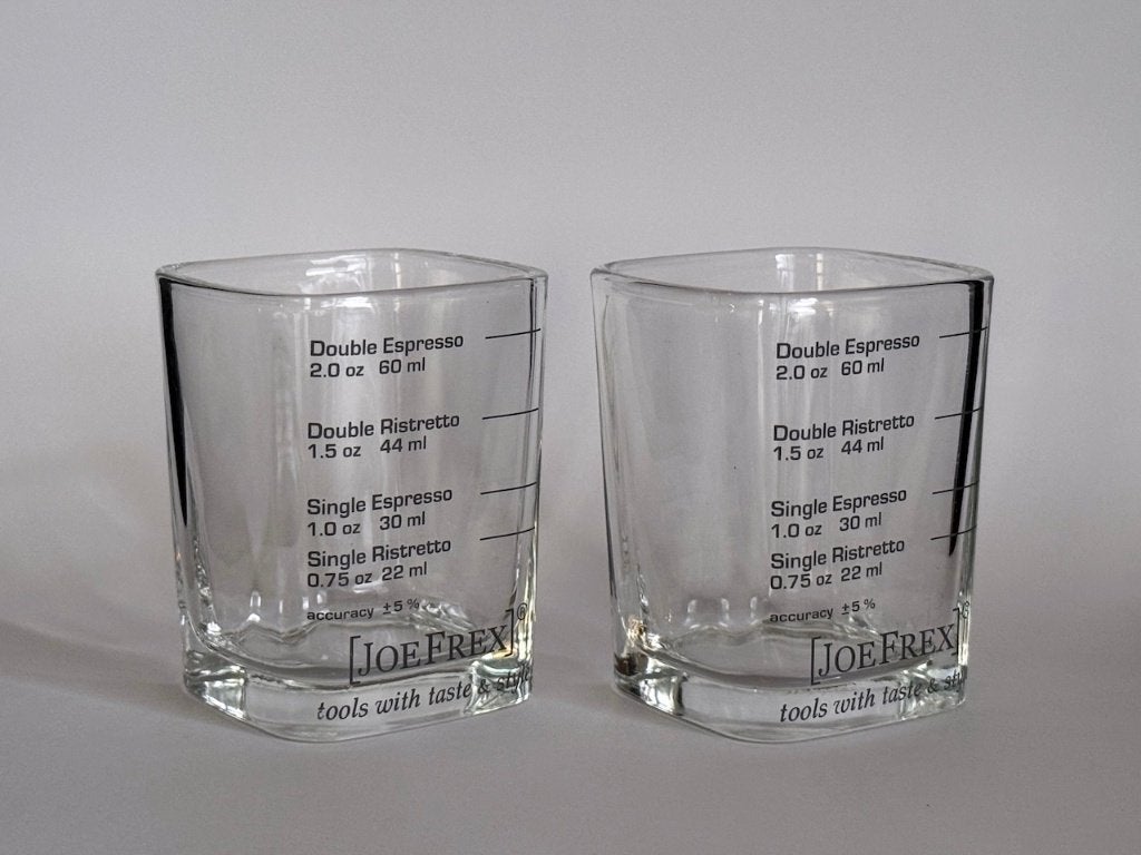 2x JoeFrex Espresso Shotglaasjes, Overige merken, Ophalen of Verzenden, Zo goed als nieuw, Barista-accessoire