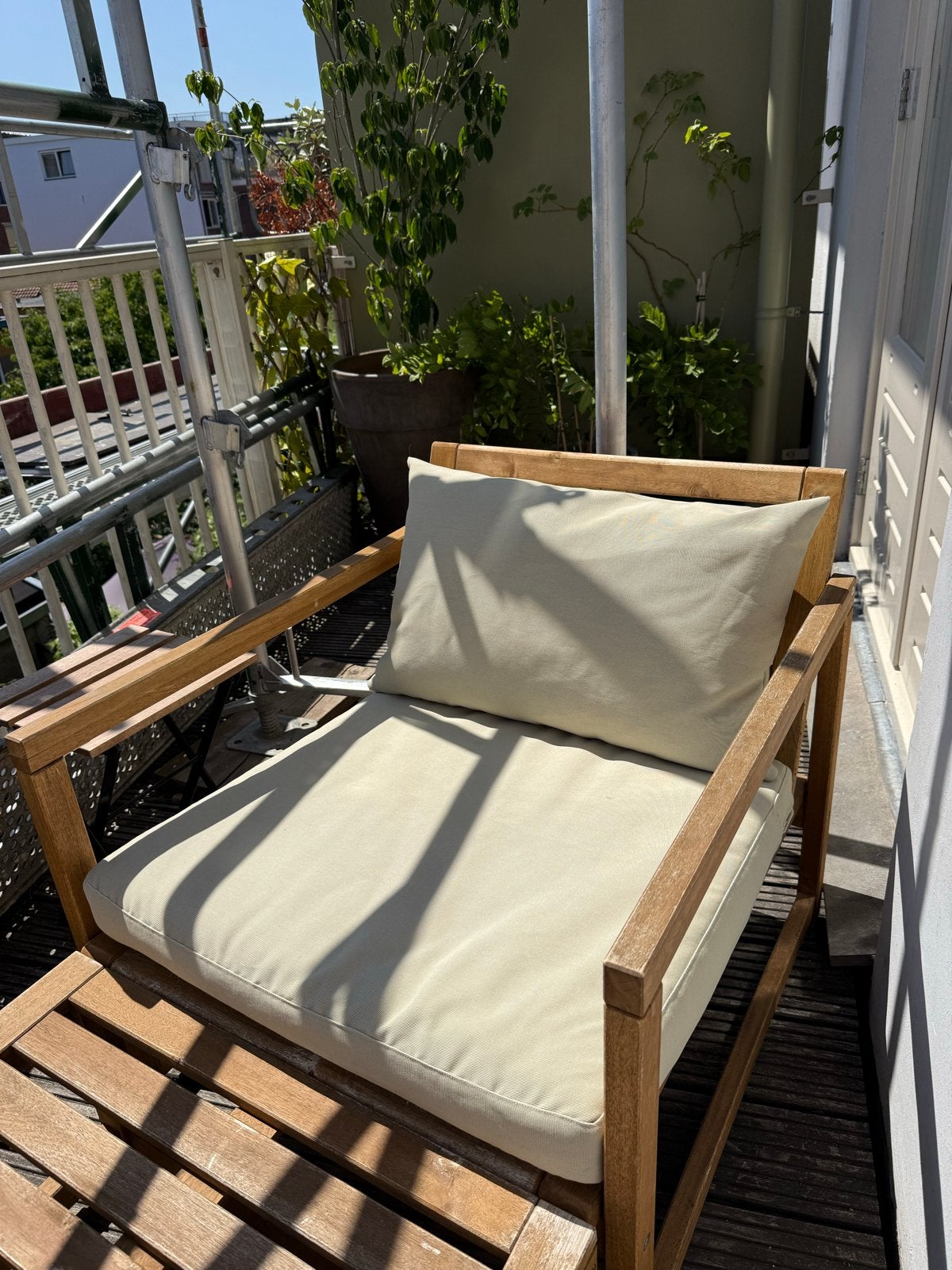 IKEA HÅLLÖ kussens voor de Nammaro stoel in beige - 62x62 cm, Ophalen, Gebruikt, Beige, IKEA