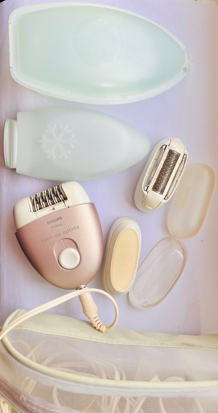 Philips Satin-Ice Optima Epilator HP6479/HP6475/HP6473, Ophalen of Verzenden, Zo goed als nieuw, Scheren en Epileren