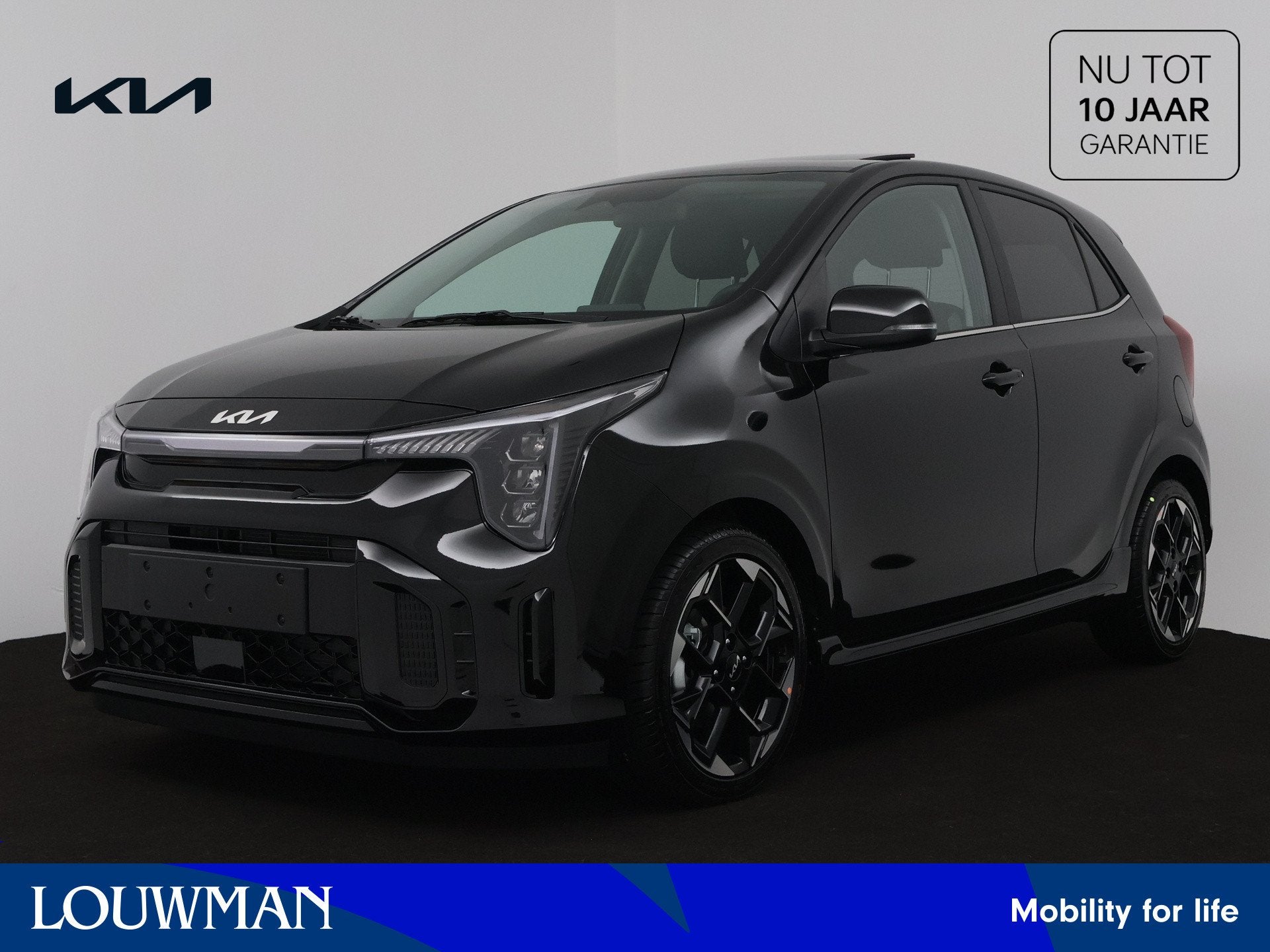 Kia Picanto 1.0 GDi GT-Line (bj 2026), Auto's, Kia, Voorwielaandrijving, 12 maanden, Automatische klimaatregeling, Zwart