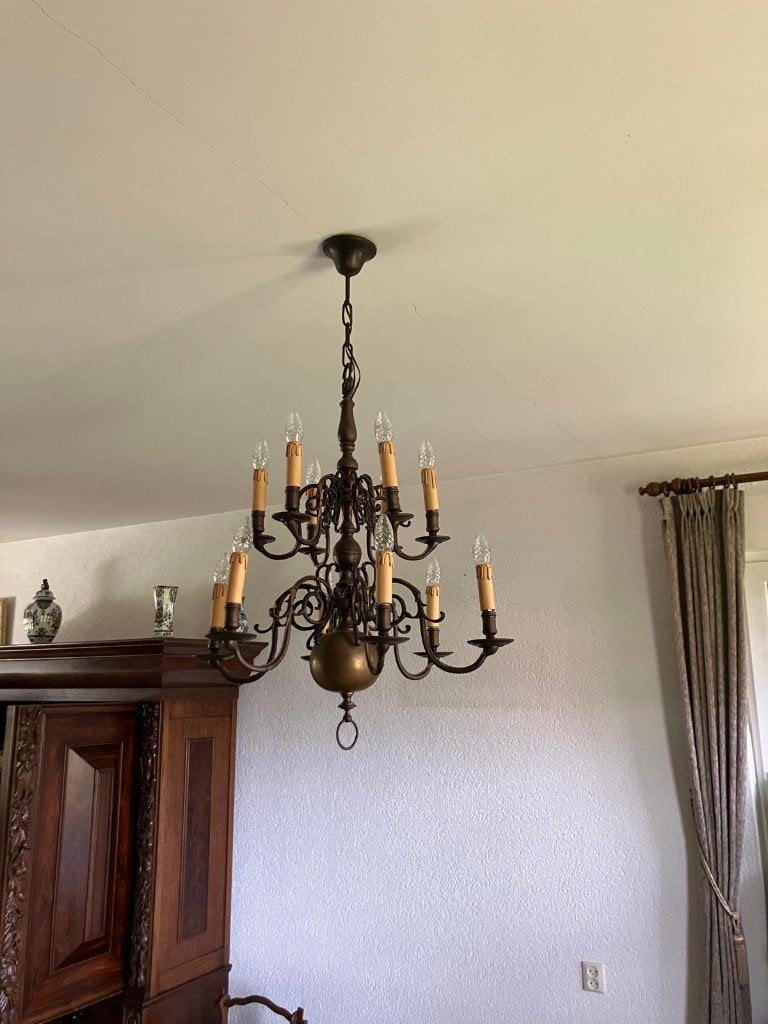 Hang Lamp Kandelaar Vormgeving Kroonluchter, Ophalen, Koper of Brons