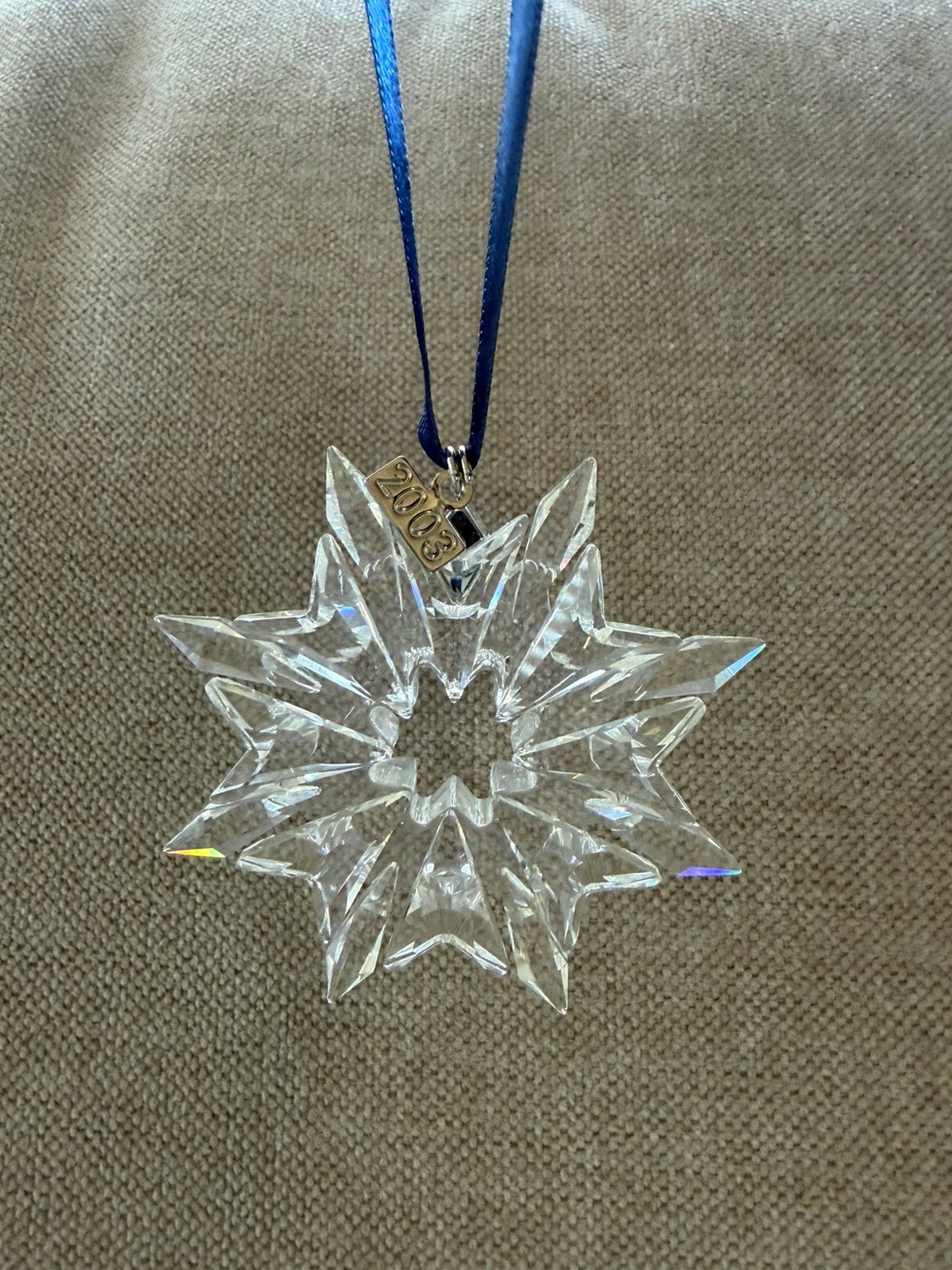 Swarovski 2003 | snowflake | kerstster | kersthanger, Ophalen of Verzenden, Zo goed als nieuw, Figuurtje