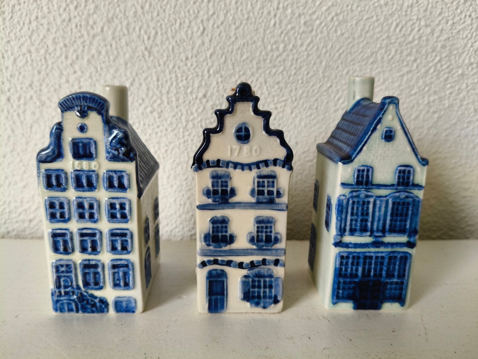 KLM Delfts Blauw huisjes - 3 stuks, Verzamelen, Ophalen of Verzenden, Gebruikt, 1 t/m 20
