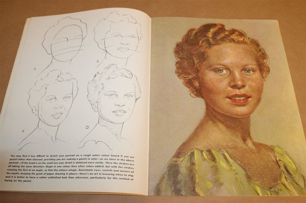 Portraits and How to Do Them — Vintage Tekenboek Foster 1950, Ophalen of Verzenden, Gelezen, Tekenen en Schilderen