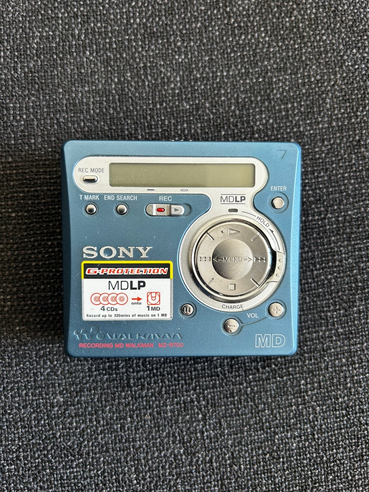 Sony minidisc met bijbehorende adapter, Verzenden, Minidisc-speler