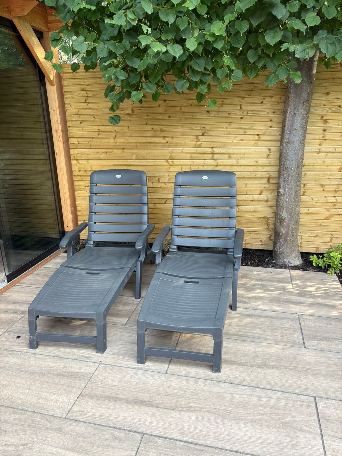 Hartman tuinstoelen met kussens, Tuin en Terras, Ophalen, Zo goed als nieuw, Kunststof, Verstelbaar