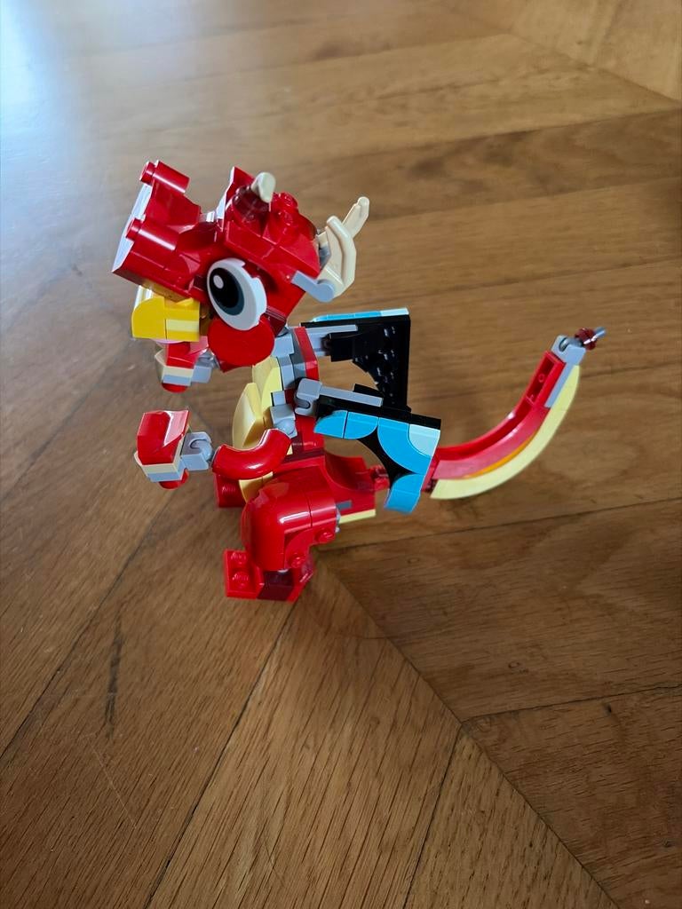 Lego Creator 3-in-1 Rode Draak (31102), Lego, Ophalen of Verzenden, Zo goed als nieuw, Compleet