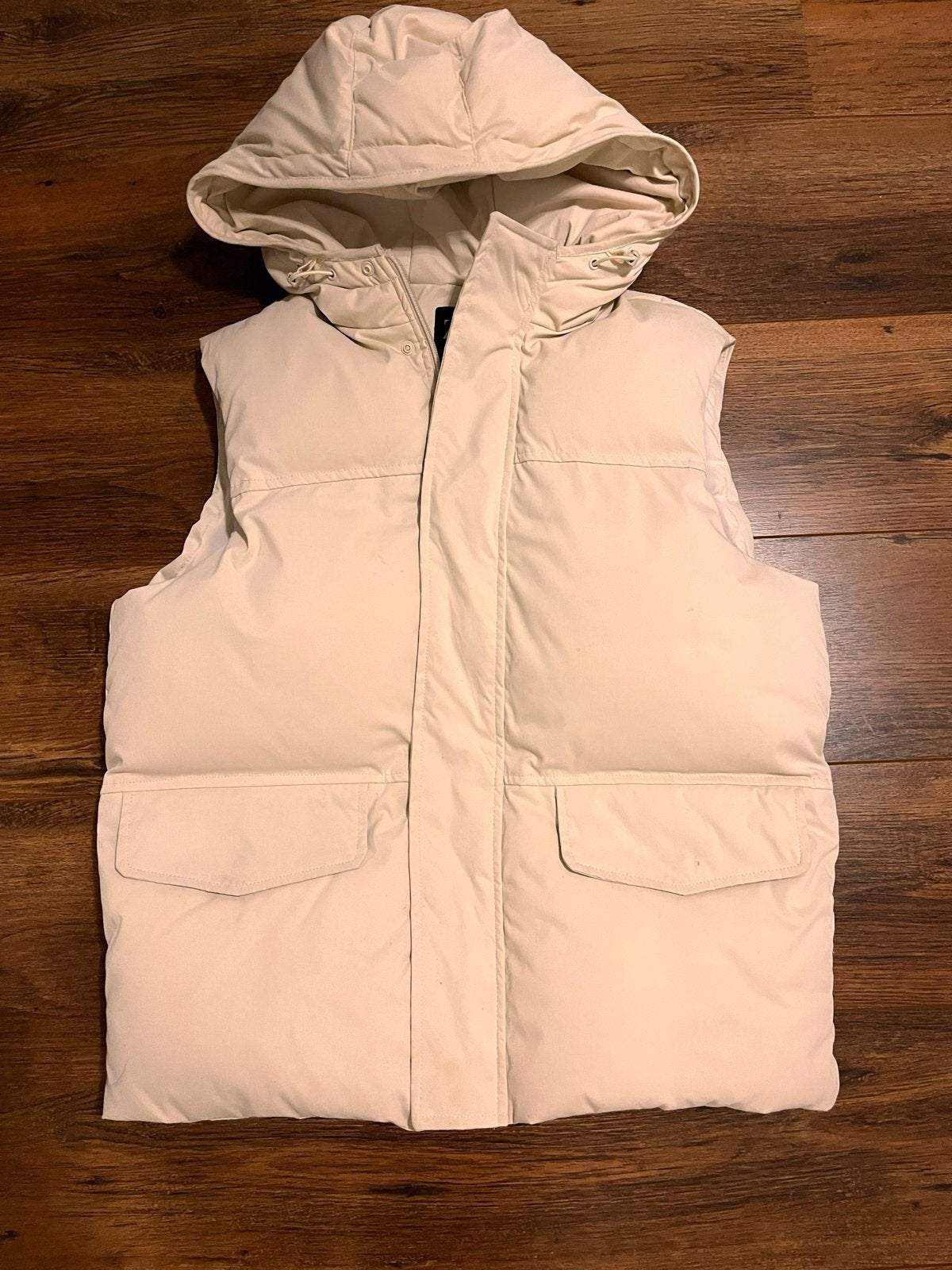 Stijlvolle crèmekleurige bodywarmer van Zara, Kleding | Heren, Ophalen of Verzenden, Zo goed als nieuw, Maat 46 (S) of kleiner