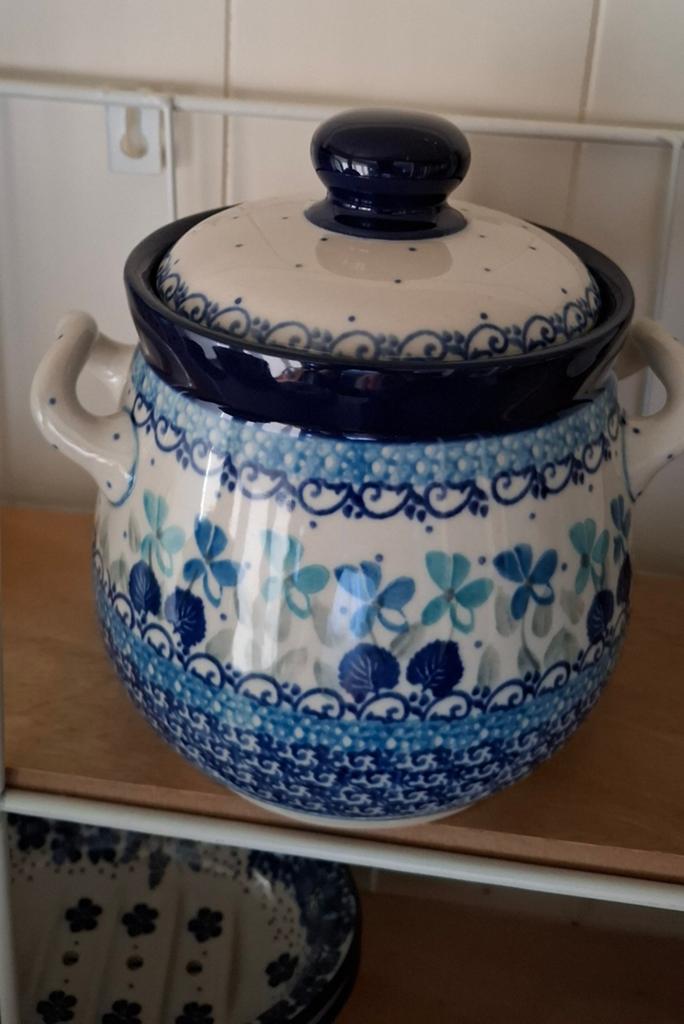Bunzlau knoflookpot/voorraadpot, nieuw!, Ophalen of Verzenden, Nieuw, Keramiek, Overige stijlen