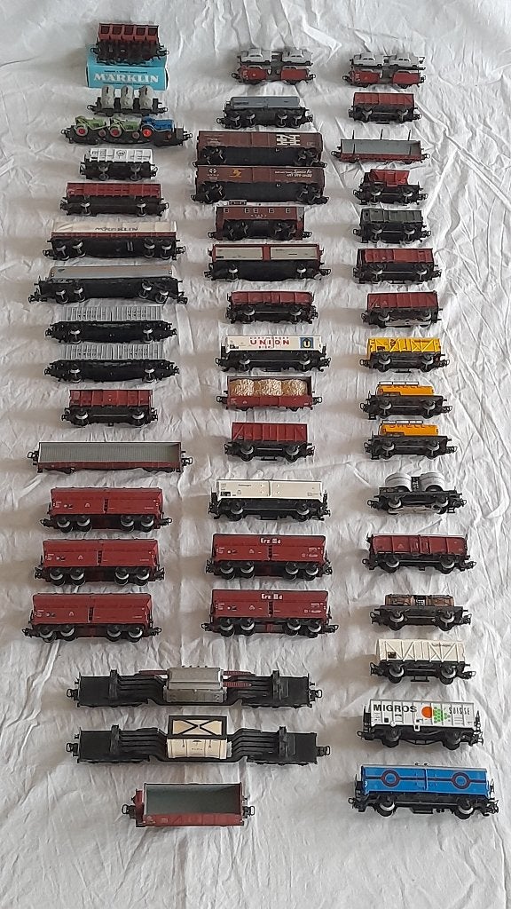 MARKLIN H0 GROTE PARTIJ WAGONS/KETELWAGONS(46x), Wisselstroom, Gebruikt, Wagon, Ophalen of Verzenden