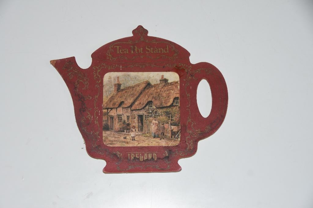 Brocante Onderzetter Theepot Tea Pot Stand Ierland, Verzenden
