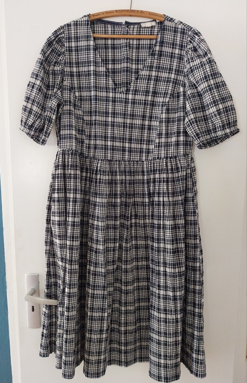 Mooie, Geruite Jurk van Fat Face en Tante Brocante, Blauw, Maat 42/44 (L), Ophalen of Verzenden, Zo goed als nieuw