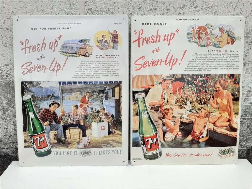 7UP reclameborden ( Retro/Vintage/Design ), Verzamelen, Ophalen of Verzenden, Nieuw, Reclamebord