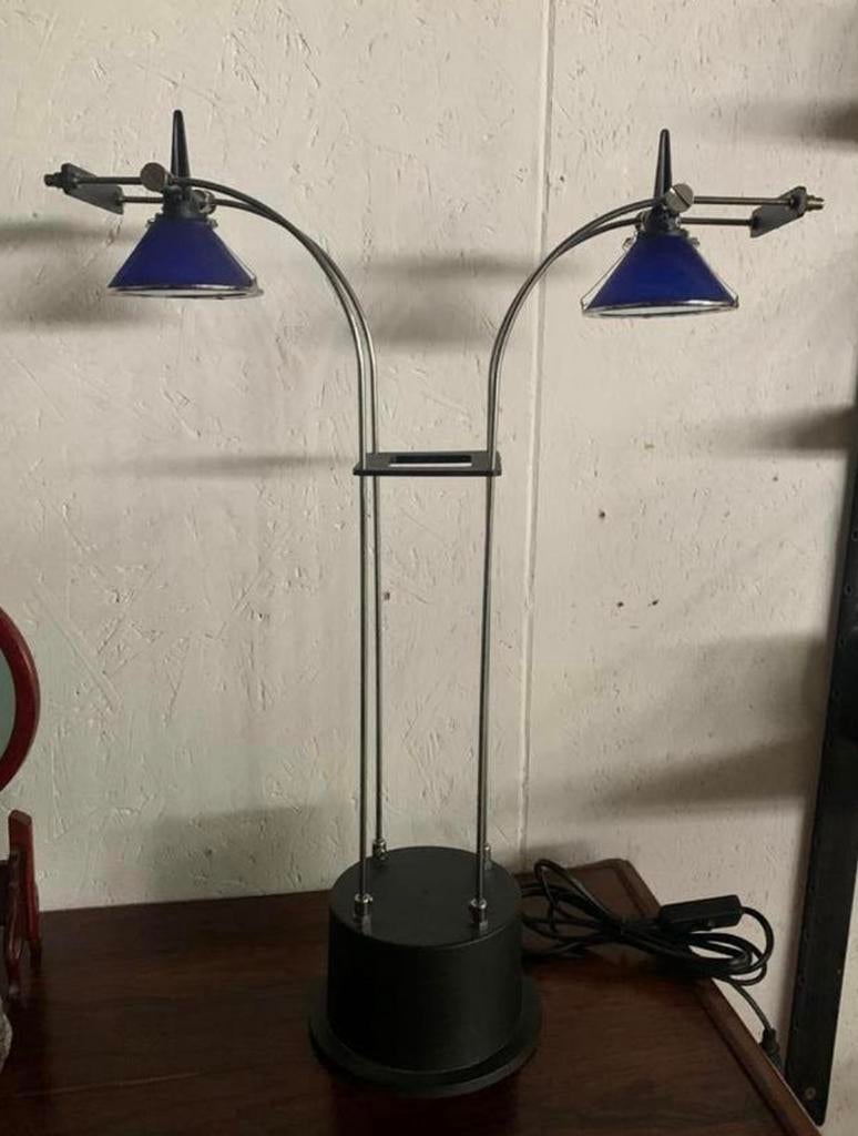 Lamp vintage Post Modern Fuder tafellamp Germany 1980s., Huis en Inrichting, Lampen | Tafellampen, Ophalen of Verzenden, Zo goed als nieuw