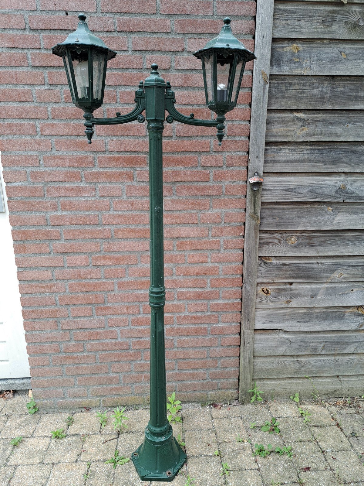 Vintage buitenlamp/lantaarnpaal - werkt mogelijk niet, Ophalen, Gebruikt, Minder dan 50 watt, Staande lamp