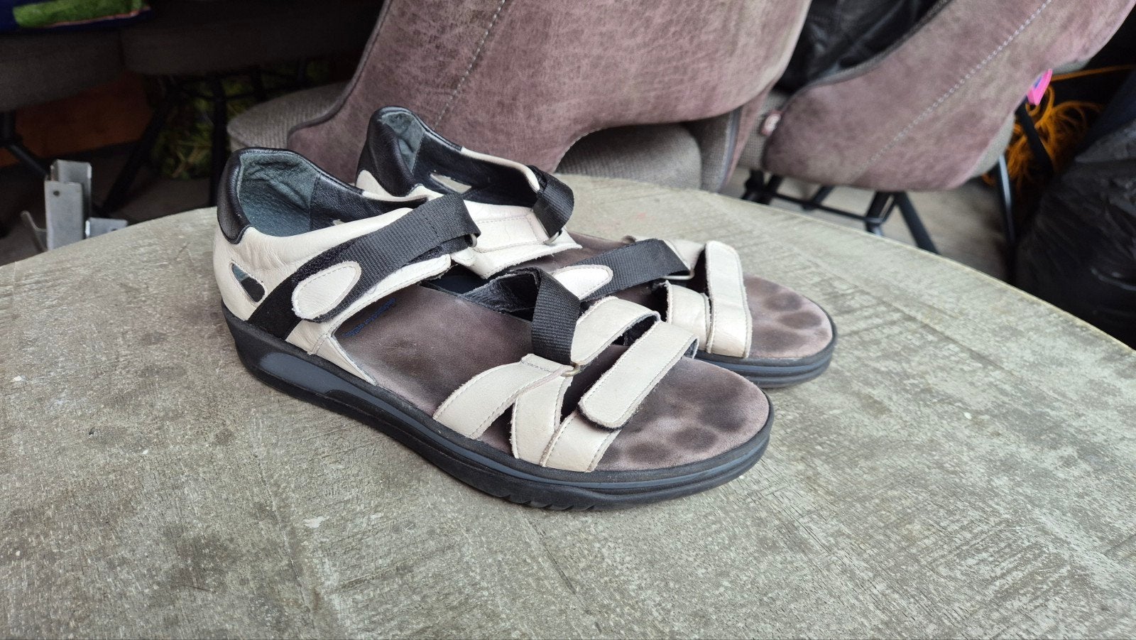 Wolky Sandalen Maat 43, Wolky, Beige, Gedragen, Sandalen of Muiltjes