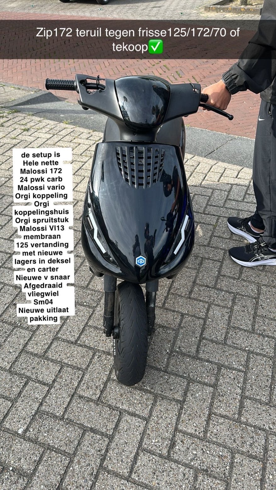 Piaggio zip 172cc, Ophalen, Zo goed als nieuw, Benzine, Zip