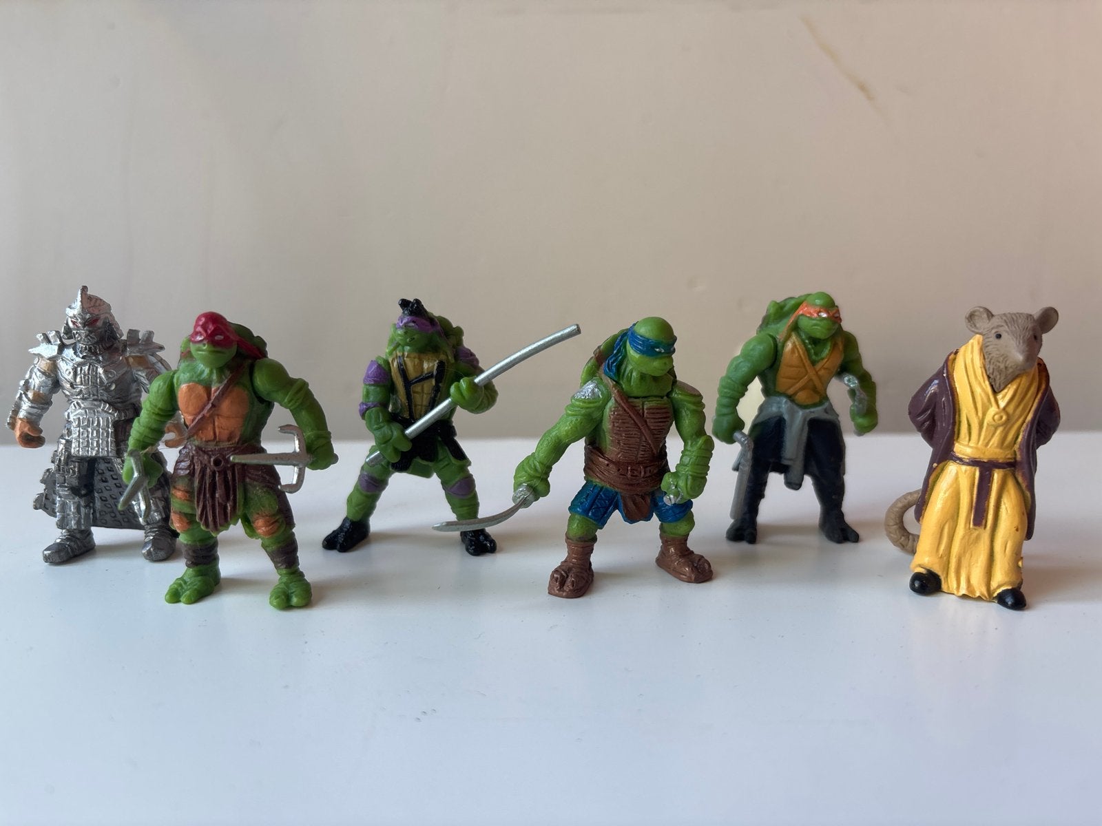 Set van 6 Teenage Mutant Ninja Turtles actiefiguren, Ophalen of Verzenden, Gebruikt