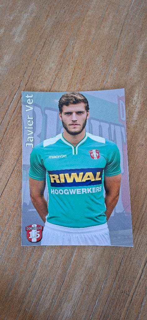 Spelerskaart; Javier Vet # FC Dordrecht / NAC Breda, Ophalen of Verzenden, Nieuw, Overige binnenlandse clubs, Spelerskaart