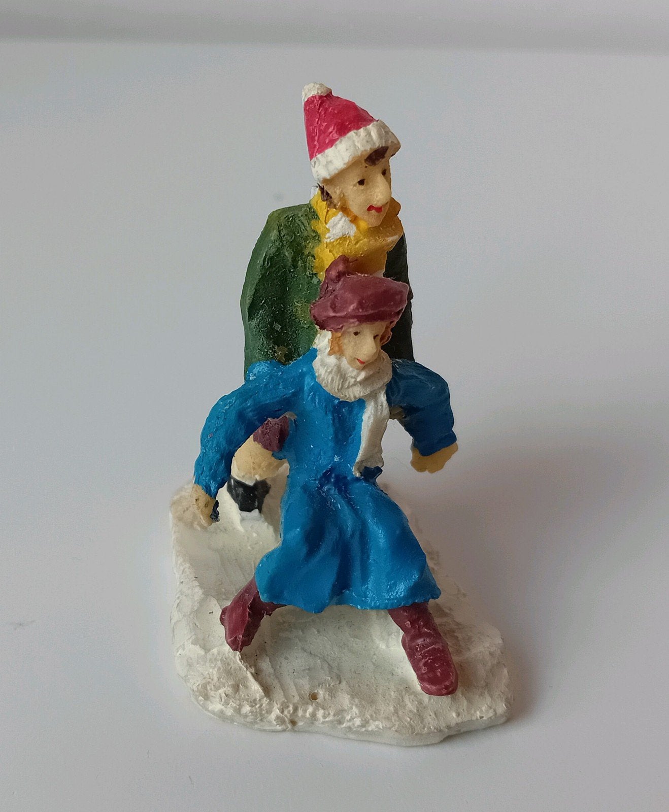 Kerstfiguur stelletje voor Kerstdorp, Ophalen of Verzenden