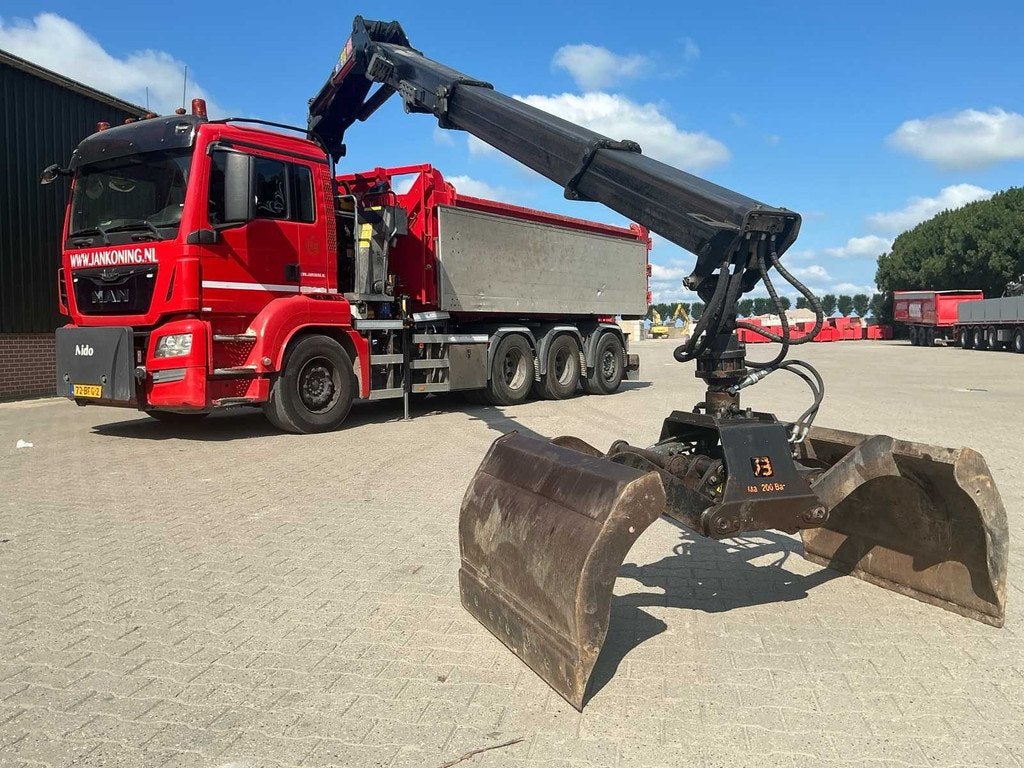 2014 MAN TGS 8x4 Haakarm vrachtwagen met HMF 1943 Z2 Kraan e, Auto's, Vrachtwagens, Euro 6, Bedrijf, Te koop, MAN