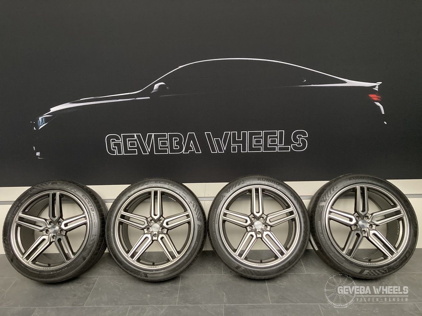 21” Vossen HF-1 Audi Etron S Sportback velgen + banden 5x112, Gebruikt, -, 285 mm, -