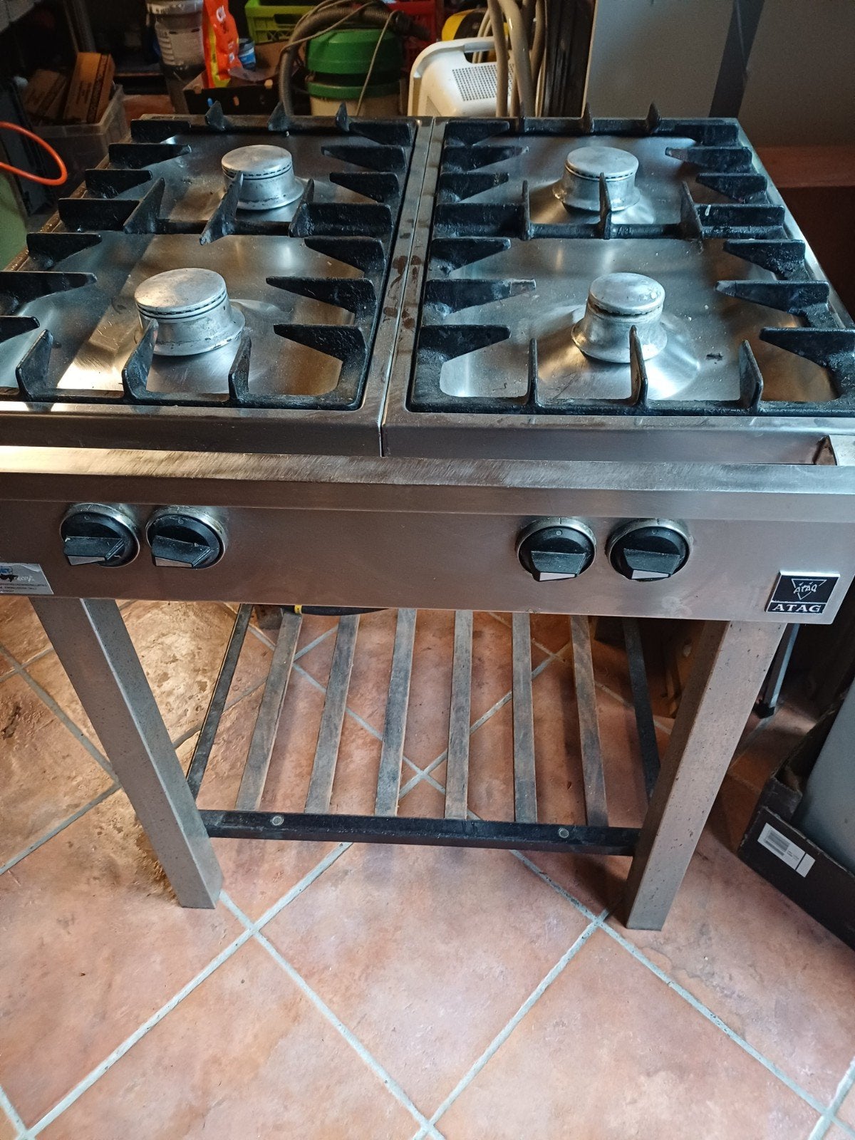 Fornuis / Buitenkeuken, Ophalen, 60 cm of meer, Gas, Vrijstaand