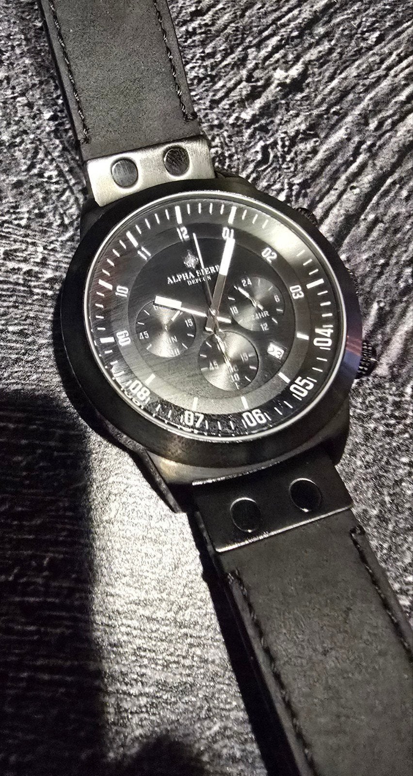 Alpha Sierra Defcon LGM30B horloge, Sieraden, Tassen en Uiterlijk, Horloges | Heren, Overige merken, Leer, Staal, Polshorloge