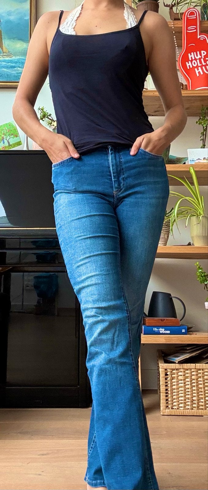 Only flared jeans maat W30 (confectie 38/40), Kleding | Dames, Spijkerbroeken en Jeans, Verzenden, Gedragen, Blauw, W30 - W32 (confectie 38/40)