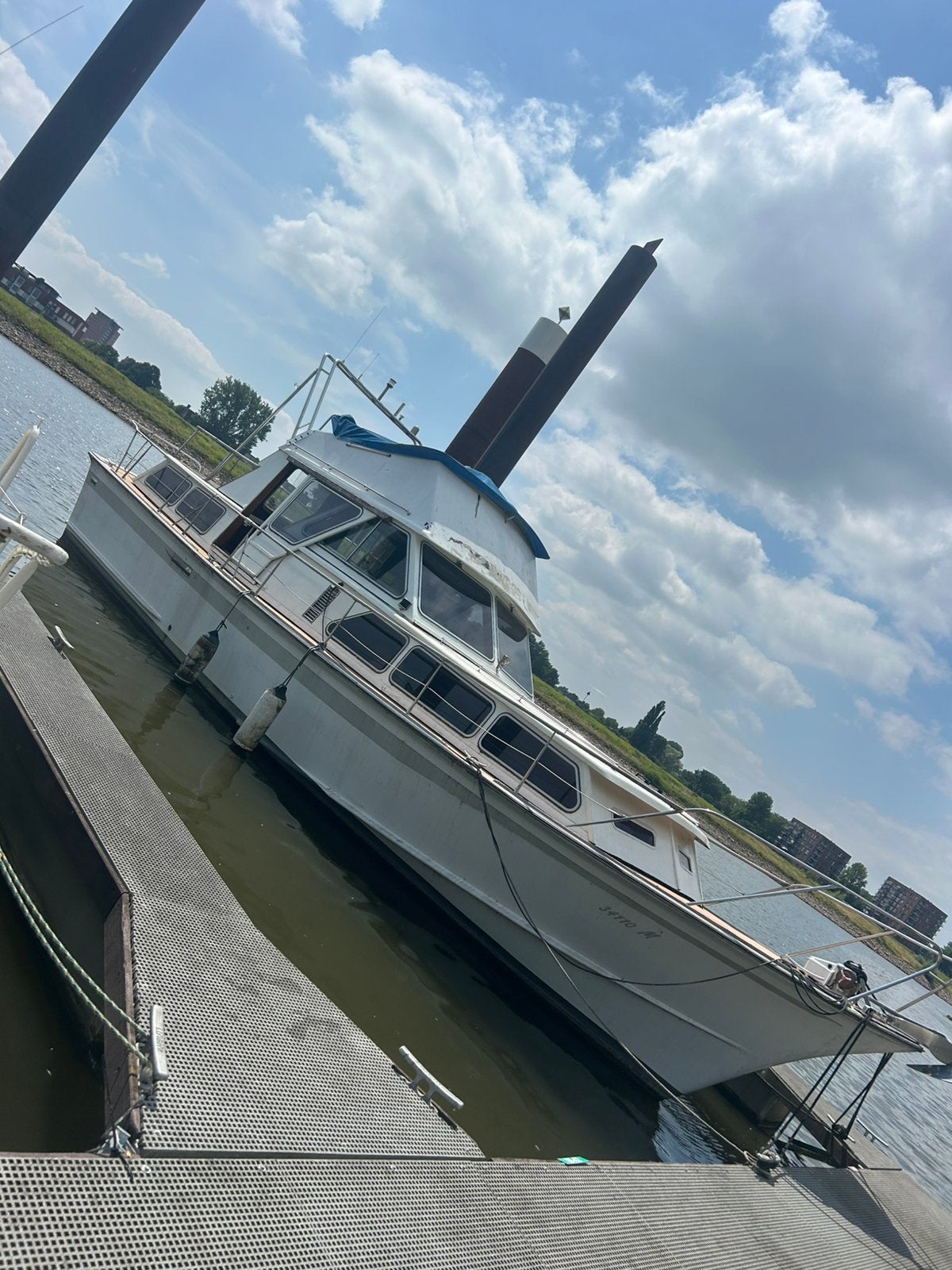 Imperator schwartz yacht flybridge 1974, Watersport en Boten, Ophalen, Polyester, Diesel, Verwarming