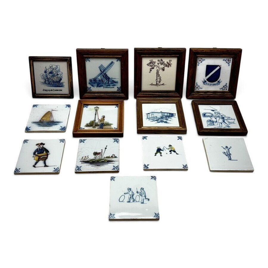 Lot Makkum Tichelaar tegels (13x), Ophalen of Verzenden