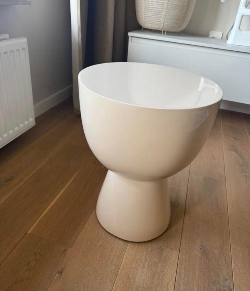 Pols Potten tip tap beige kruk / bijzettafel, Ophalen, Rond, Minder dan 55 cm, 45 tot 60 cm