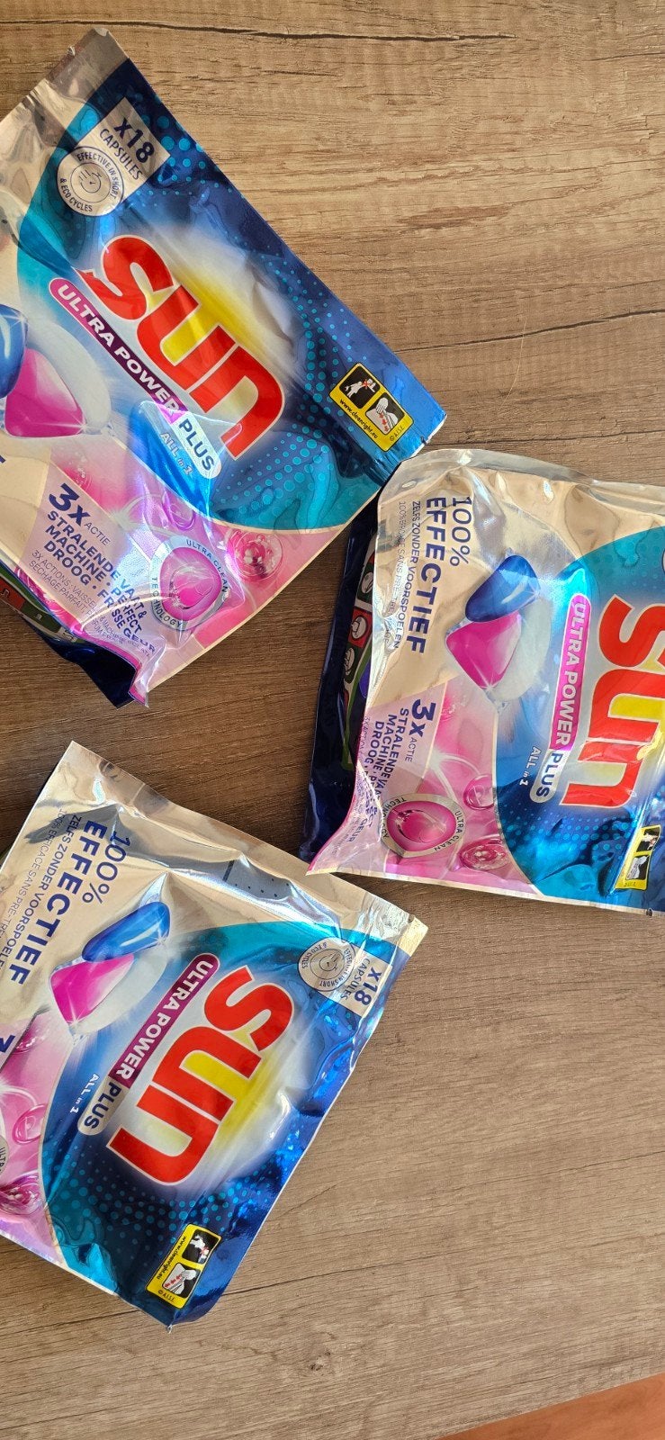 Sun Ultra Power Plus Vaatwastabletten - 3x18 stuks, Ophalen of Verzenden, Nieuw