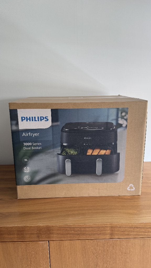 Philips 3000 Series Dual Basket Airfryer (9L) - NIEUW, Ophalen, Nieuw, Airfryer, 1500 gram of meer