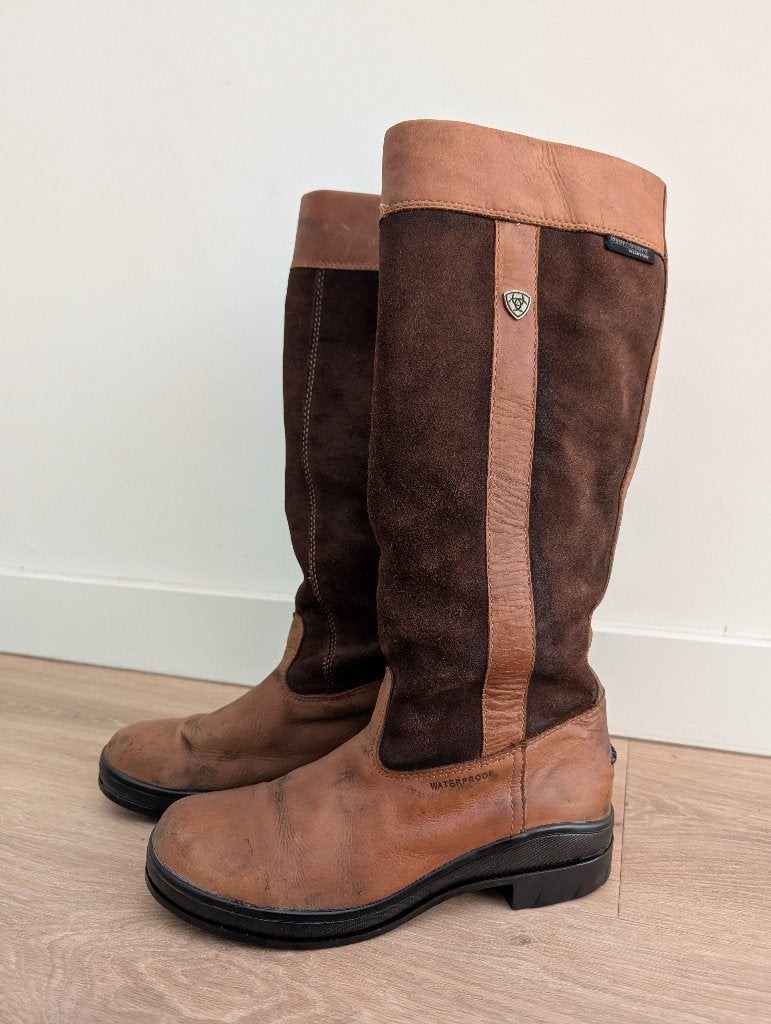 Ariat - Bruine Leren Paardrijlaarzen, Western - maat 40, Gebruikt, Verzenden, Western, Dames