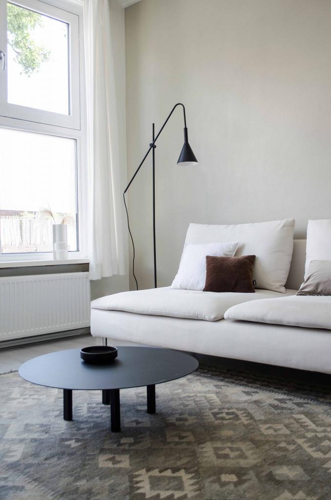 Hübsch Touw vloerlamp mat zwart designlamp, Ophalen, Zo goed als nieuw