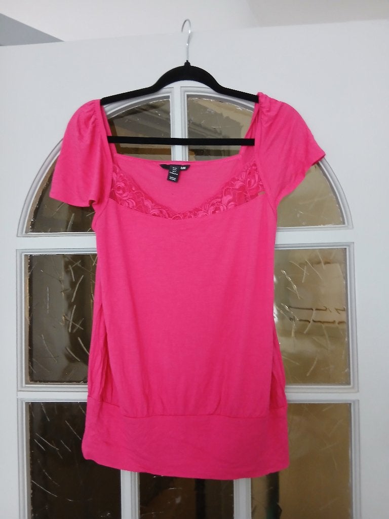 Top kleur Fuchsia Maat S H&M, Maat 38/40 (M), Ophalen of Verzenden, Zo goed als nieuw, Roze
