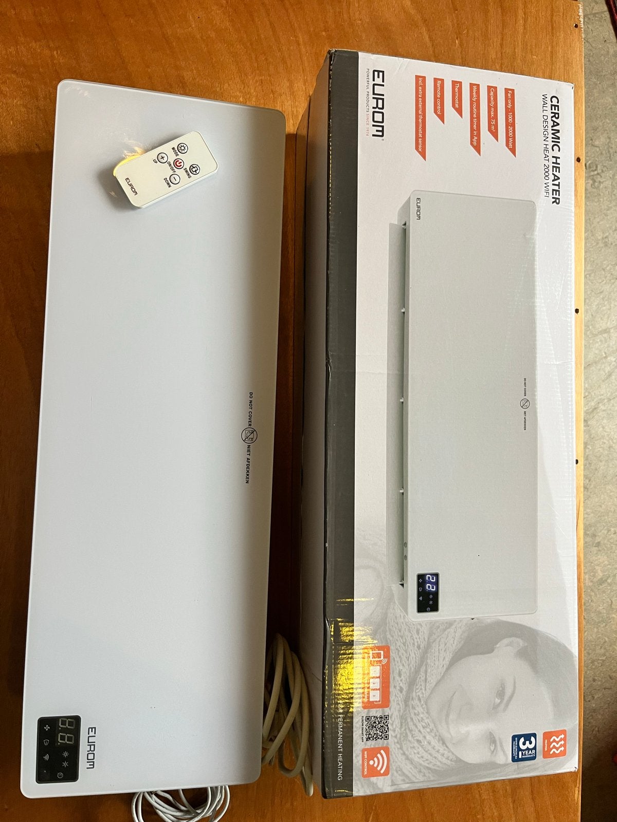Keramische Heater met Afstandsbediening - Zo goed als nieuw, Verzenden, Zo goed als nieuw, 800 watt of meer, Kachel