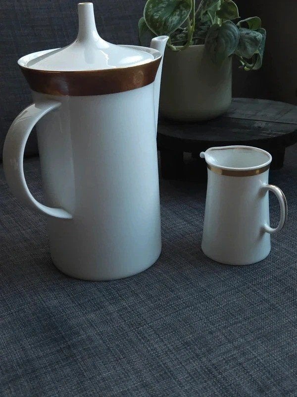 Rosenthal koffiepot met melkkannetje – vintage set, Ophalen of Verzenden