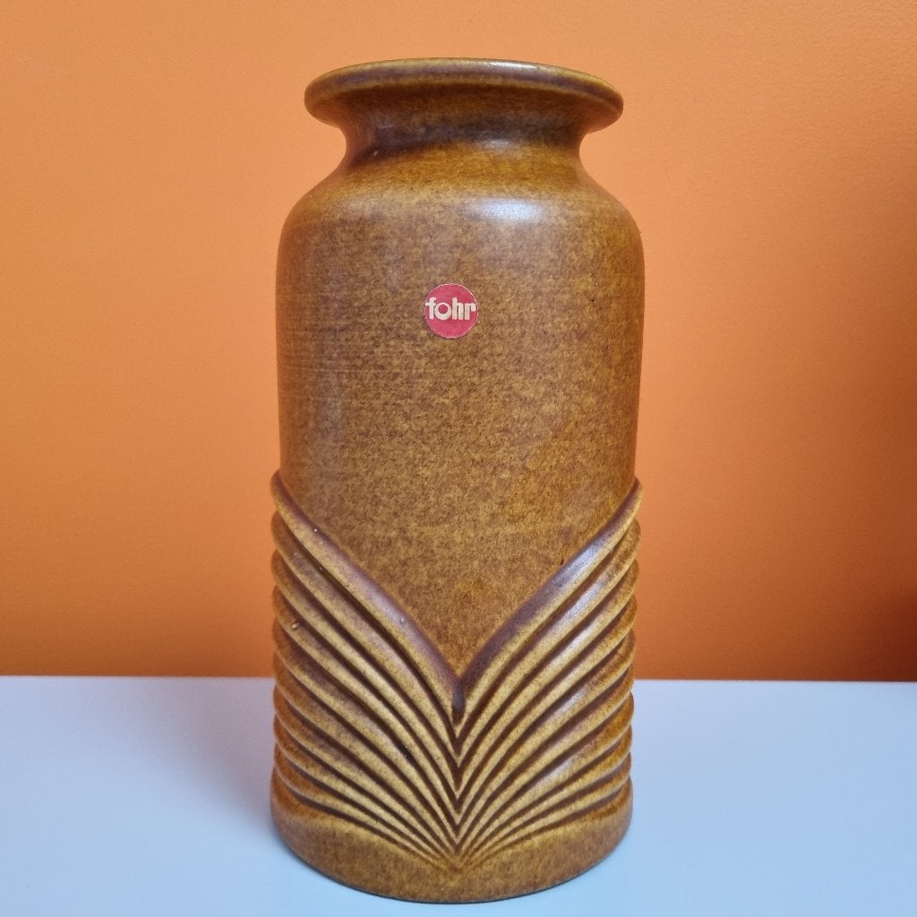 retro vintage vaas Fohr Keramiek West Germany, Overige kleuren, Aardewerk of Porselein, Ophalen of Verzenden, Zo goed als nieuw