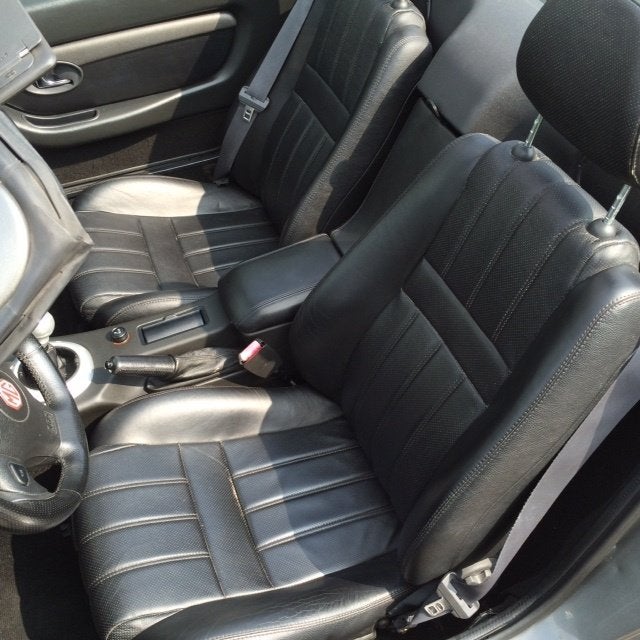 MGF MG TF MG F originele zetel / stoelen set in zwart leder, Ophalen of Verzenden, Zo goed als nieuw