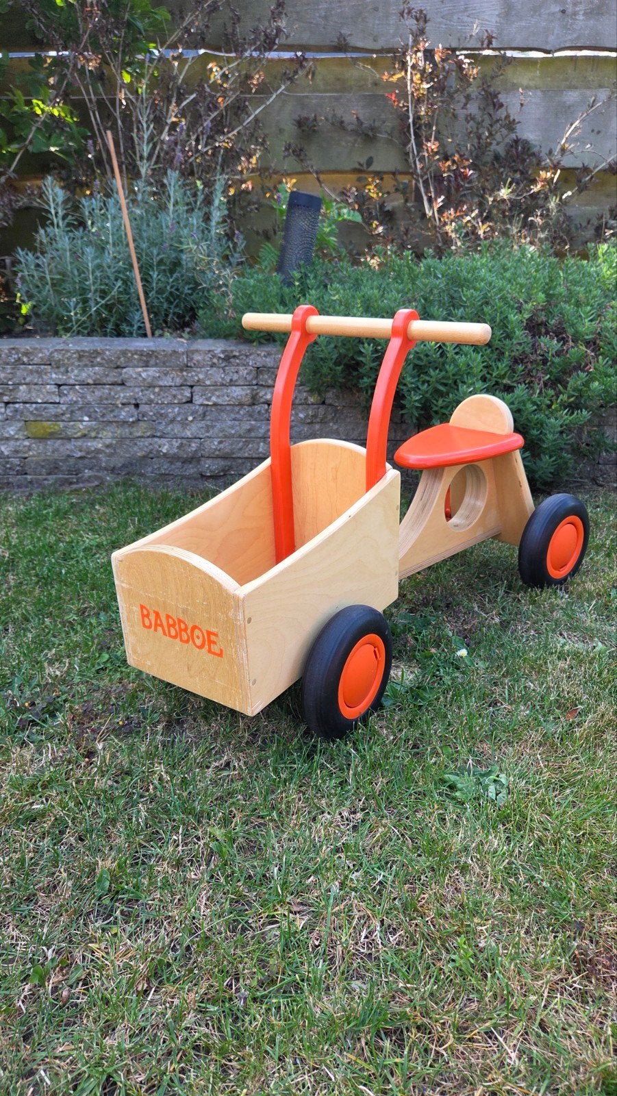 Babboe kinderbakfiets hout, Ophalen, Loopfiets