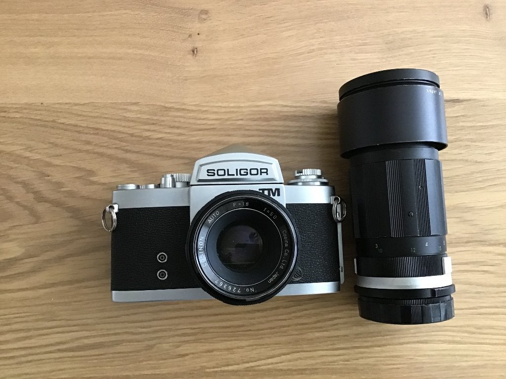 Te koop vintage Soligor camera, Ophalen, Gebruikt, Spiegelreflex, Overige Merken