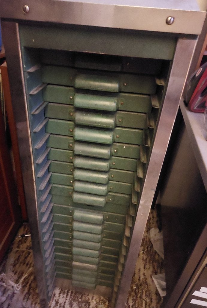 Zware industriële letterbak kast, Ophalen, Gebruikt, 100 tot 150 cm, Industriële