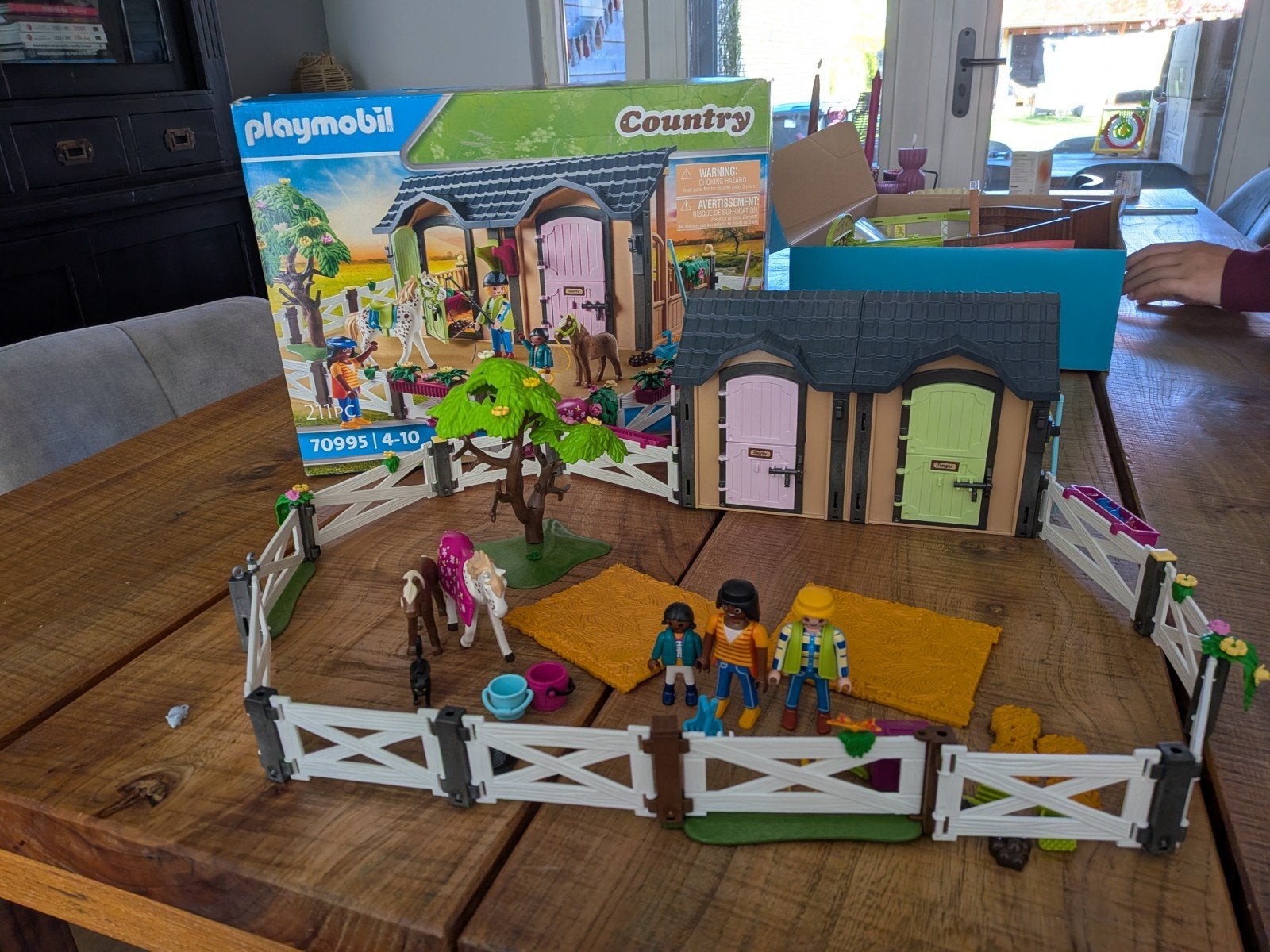Playmobil Country 70995 Paardenboxen met weide, Gebruikt, Complete set, Overige typen, Ophalen of Verzenden