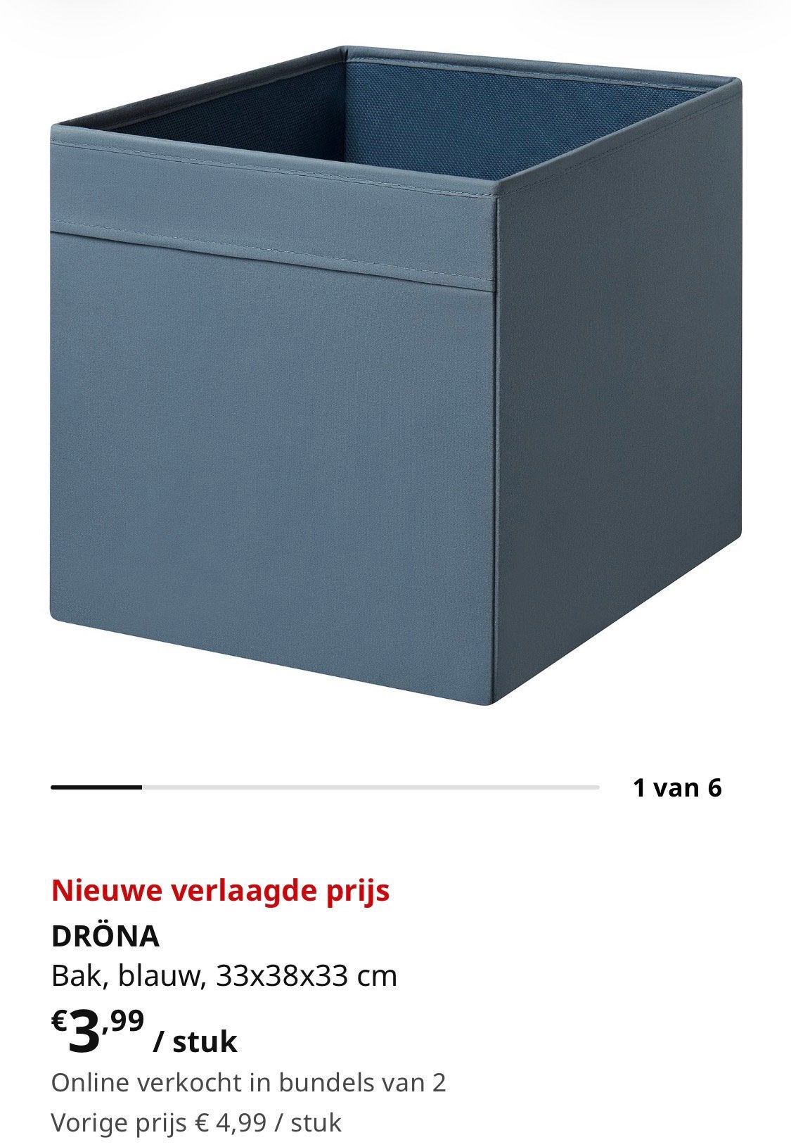 Dröna bakken blauw, Ophalen, Gebruikt, Overige typen, Overige stijlen