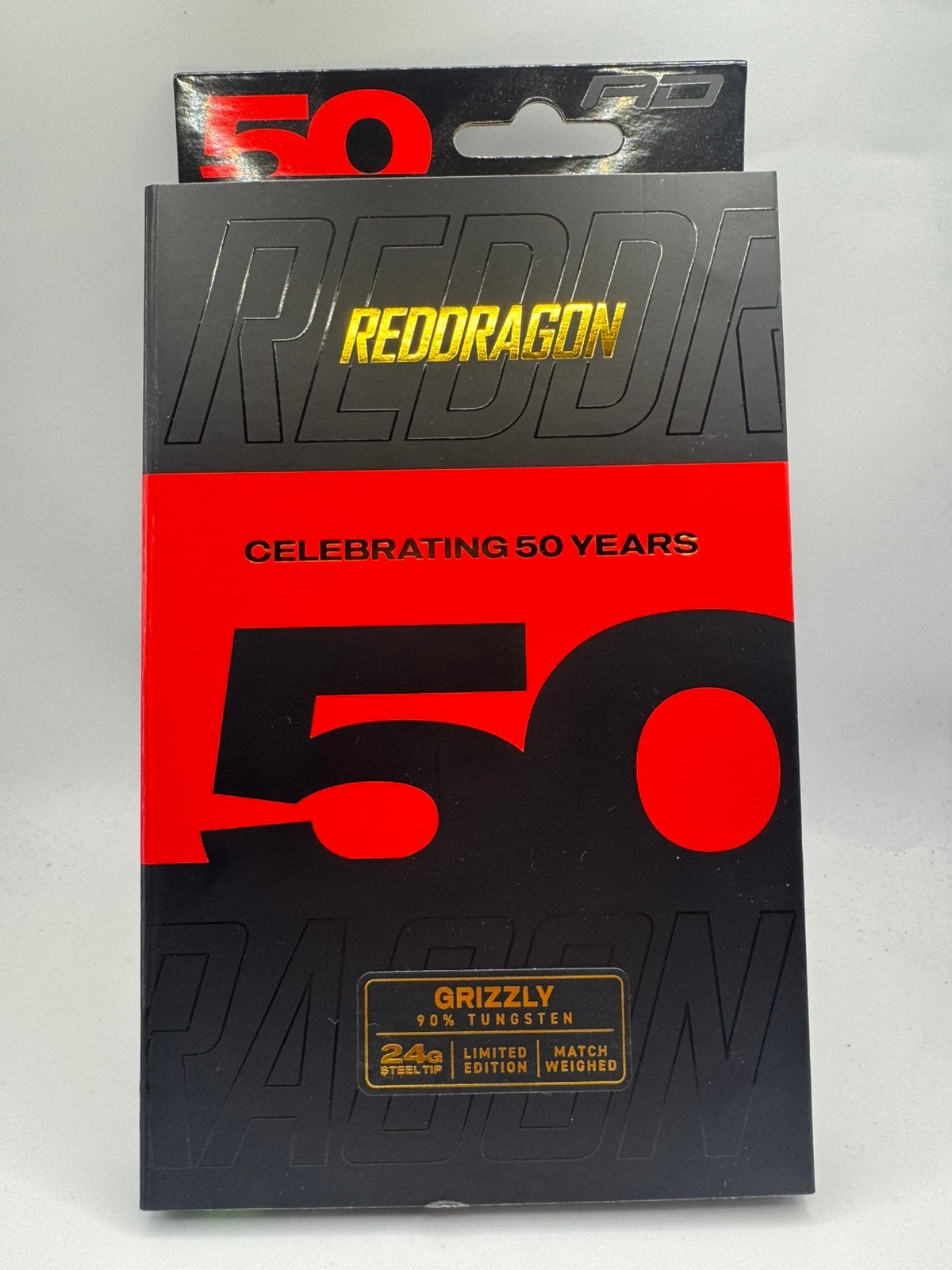 Red Dragon 50 Years Grizzly 24 Gram Dartpijlen, Ophalen of Verzenden, Zo goed als nieuw, Nvt, Pijlen