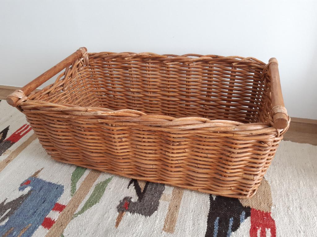 Ikea rieten mand groot, Huis en Inrichting, Woonaccessoires | Schalen en Manden, Ophalen, Mand, Zo goed als nieuw, Riet